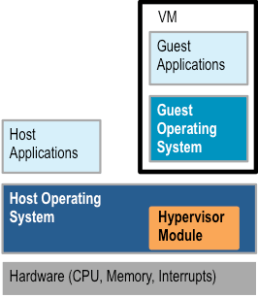 Hybrid hypervisor adds kernel module to host and runs guest VM like normal app