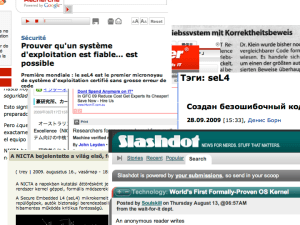 International newspaper clips reporting on correctness proof of seL4